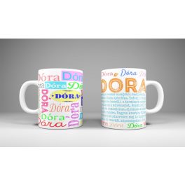Dóra - neves bögre