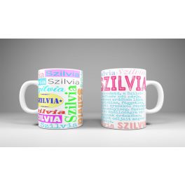 Szilvia - neves bögre