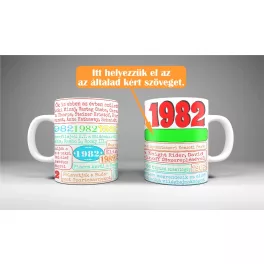 1982 - egyedi évszámos bögre