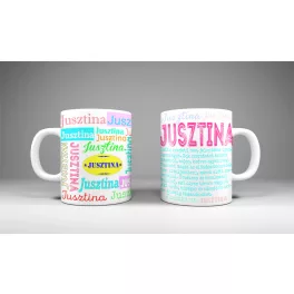 Jusztina - neves bögre