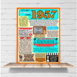 1957 - évszámos dekorkép