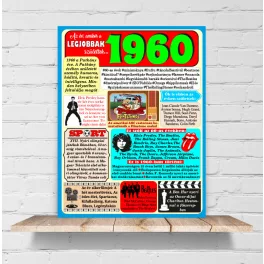1960 - évszámos dekorkép