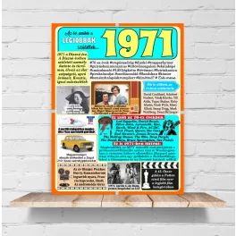 1971 - évszámos dekorkép