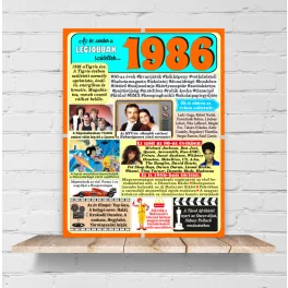 1986 - évszámos dekorkép