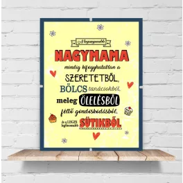 Nagymama - családos dekorkép