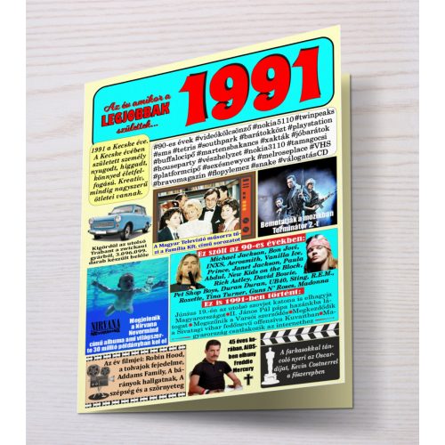 1991 - évszámos képeslap