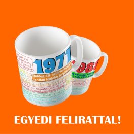 Egyedi évszámos bögrék